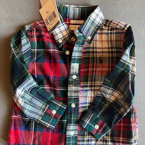 NWT Polo Ralph Lauren 18MO Boys Performance holiday shirt